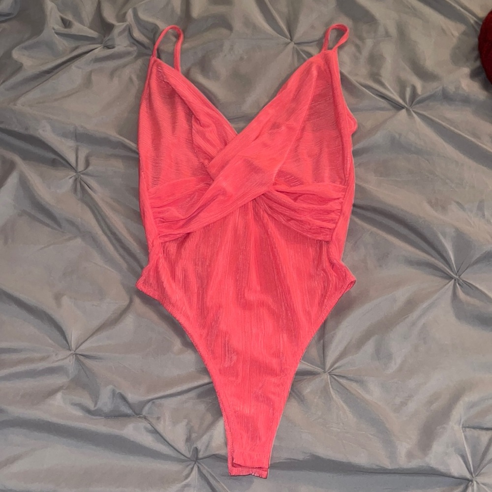 Favlux pink bodysuit with adjustable straps